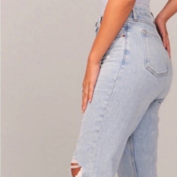 Abercrombie & Fitch The Mom High Rise SHORT Jean Sz 34 - Picture 4 of 11